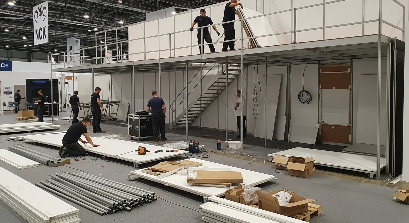 montage stand grande envergure, installation stand professionnel, logistique stand salon, équipe montage stand, démontage stand rapide, chef de chantier stand montage stand grande envergure, installation stand professionnel, logistique stand salon, équipe montage stand, démontage stand rapide, chef de chantier stand