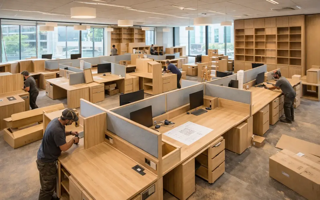 Fabrication de mobilier de bureau sur-mesure et agencement d’espaces de travail