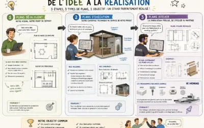 Plans 3D, plans d’exécution et plans atelier : quelles différences pour un stand ?