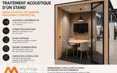 Traitement acoustique d’un stand : comment créer un espace de réunion réellement confidentiel ?