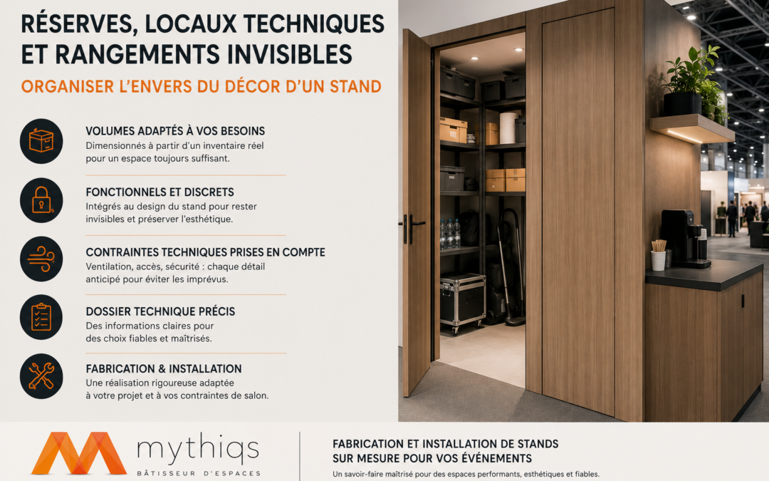Réserves, locaux techniques et rangements invisibles : organiser l’envers du décor d’un stand