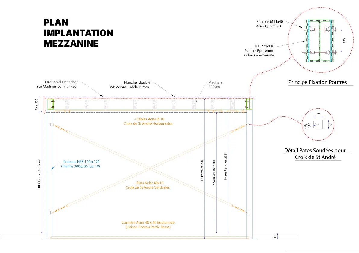 note-calcul-stand-mezzanine note de calcul stand mezzanine, calcul de charge mezzanine stand, structure mezzanine événementielle, stand mezzanine France, fabricant de stand mezzanine à Paris, fabrication sur plan, MYTHIQS